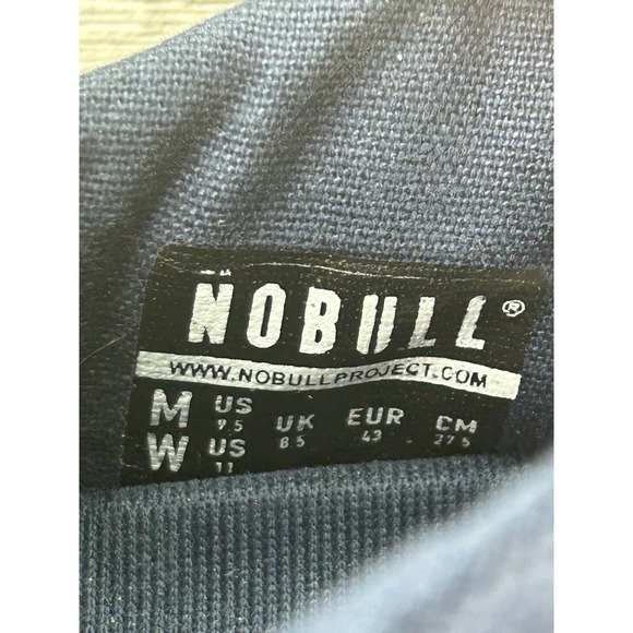 Nobull Canvas Trainers Mens 9.5 Blue Fabric Workout Athletic Gym Shoes Sneakers - Picture 10 of 11